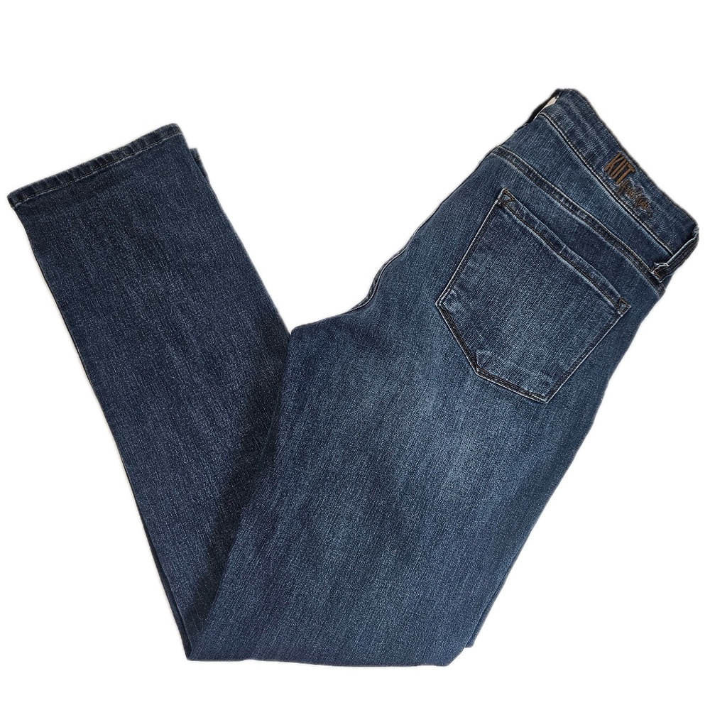 Kut From The Kloth Jeans‎ Womens 6 Blue Straight Slim Stretch Embroidered